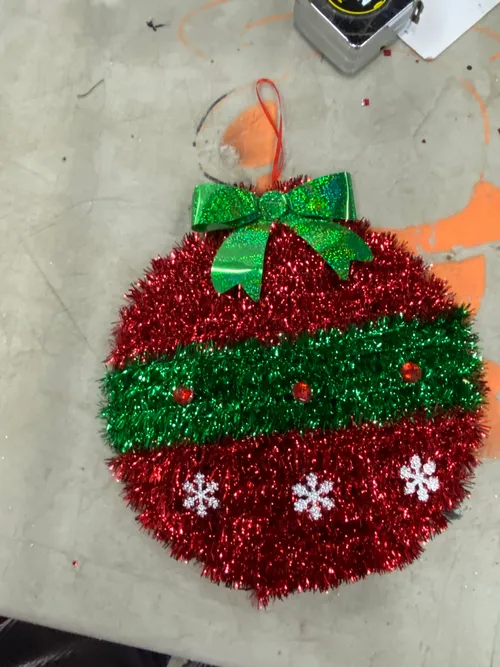 Tinsel Ornament Wall Hanging