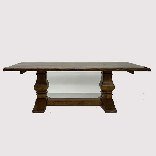 Solid Walnut Farmhouse Trestle Dining Table