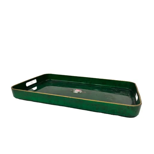 Green Faux Marble Tray - TR492