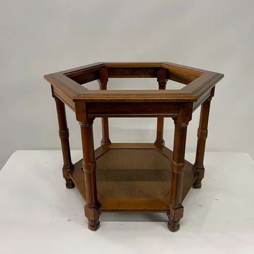 Vintage Hexagon End Table 2 Tier - TAB347