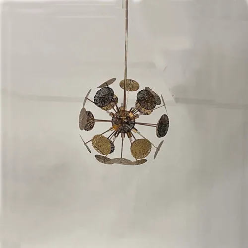 Brass Floral Burst Chandelier - LI463