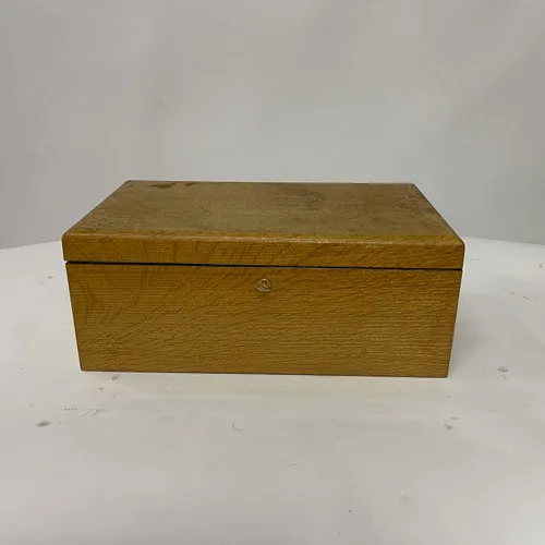 Yellow Wooden Box with Gold Key - DEB365
