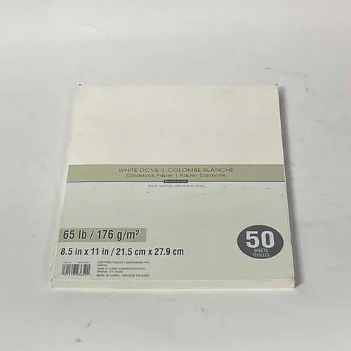 White Dove Cardstock Paper, 50 sheets - OFA649