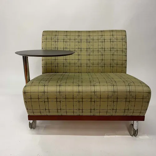 Green Waiting Room Chair with Swivel Table - SEB351