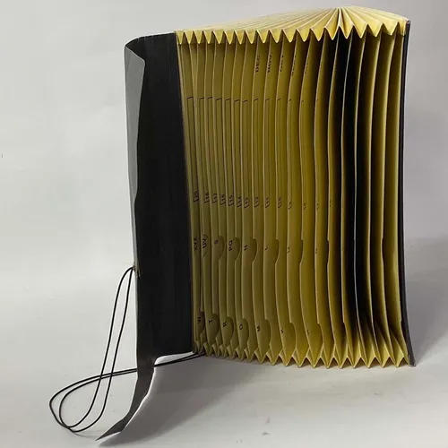 Black & Yellow Alphabetized Accordian File Holder - OFA656