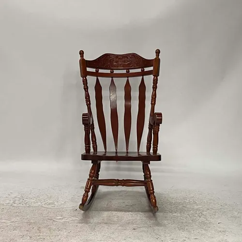 Carved Wood Rocking Chair - SE3016
