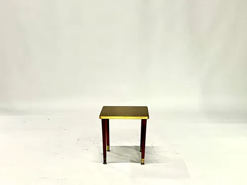 Square Gold Laminate Side Table