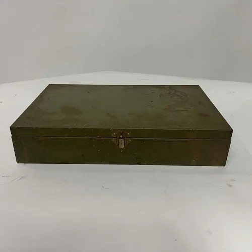 Antique Dark Wood Box with Latch - DEB367