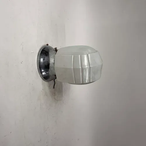 Vintage White Glass Sconce - LI541