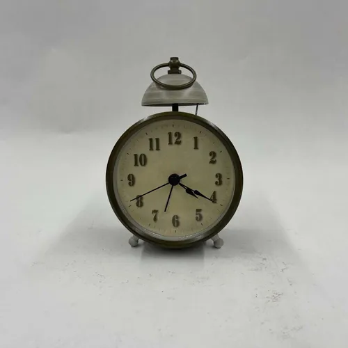 Olive Green Clock With Bell - A888