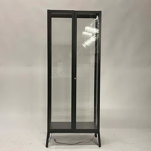 Black Metal Display Case with Glass - CG22229