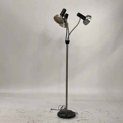 Silver & Black 3-Light Adjustable Floor Lamp - LI388