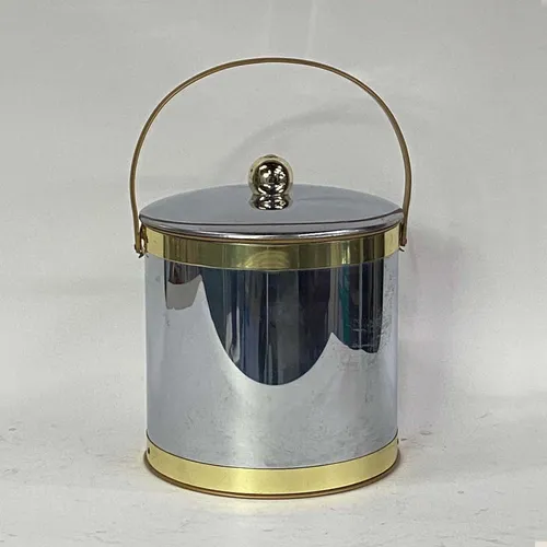 Silver & Gold Trim Ice Bucket - KT162