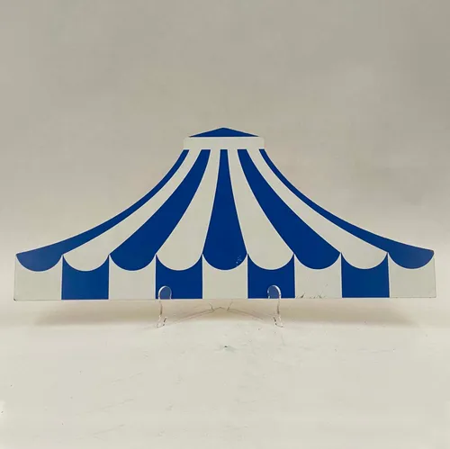 Blue & White Striped Circus Tent Cover - MOB239