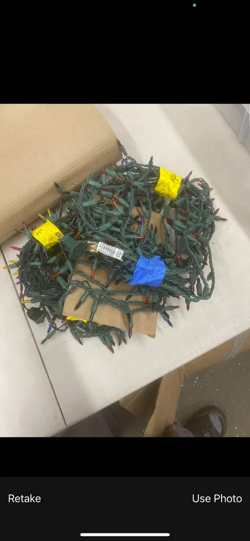 19' Green Wire Colored String Lights