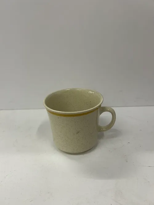Tan Mug with Yellow Stripe