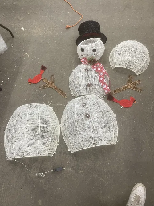 5' LED Cotton Snowman