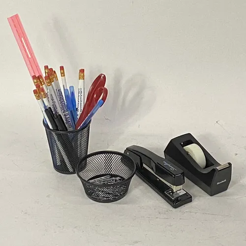 Black Metal Mesh Desk Set - DS3