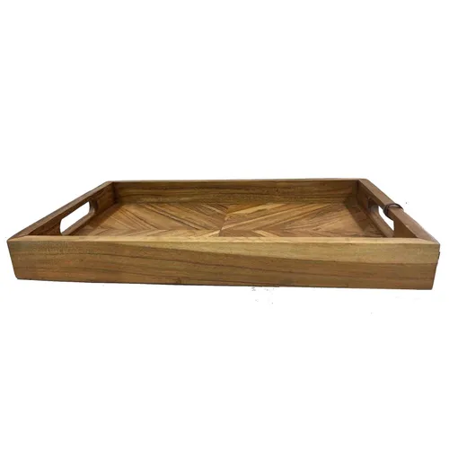Wood X Grain Pattern Tray - TR434