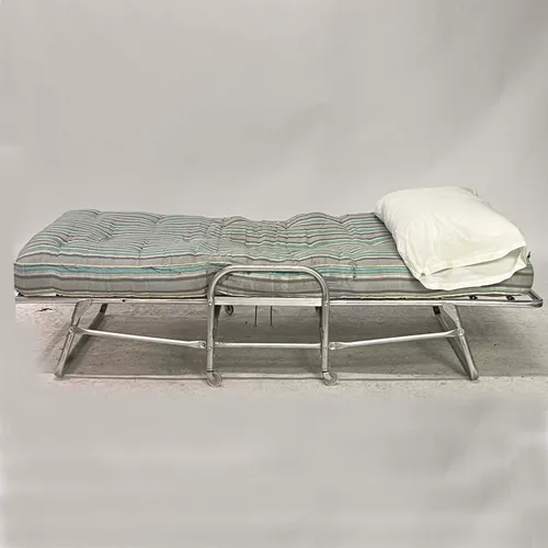 Metal Folding Cot Guest Bed with Mattress - BE3030