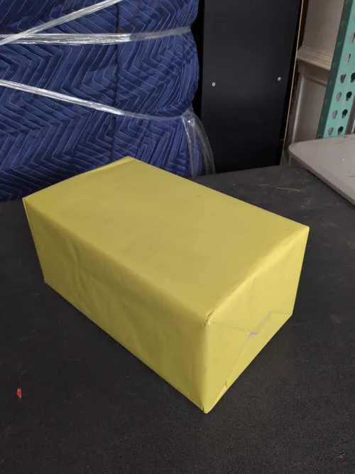 Yellow-Green Wrapped Present