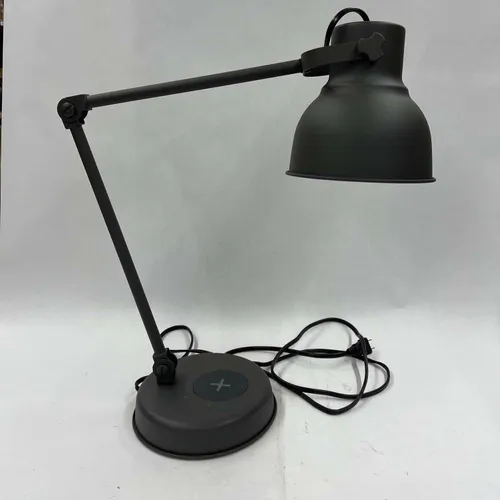 Matte Gray Metal Swing Arm Desk Lamp - LIB506