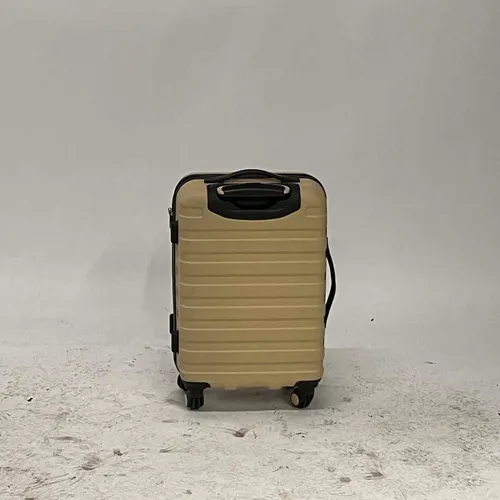 Beige Plastic Rolling Suitcase - MO22876