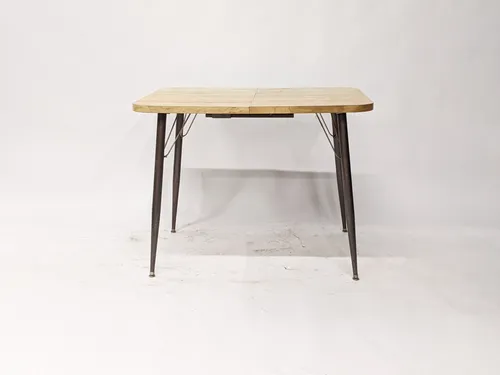 Oak & Metal Extending Dining Table