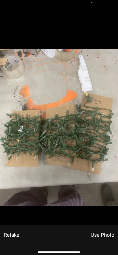 22' Green Wire Clear String Lights