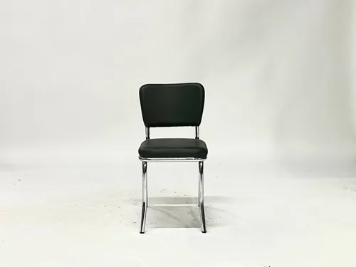 Retro Dark Green & Chrome 1950's Diner Chair