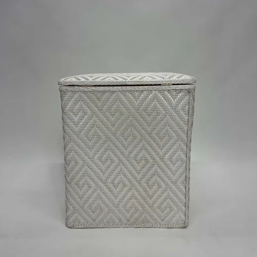 White Woven Laundry Hamper - DEB431