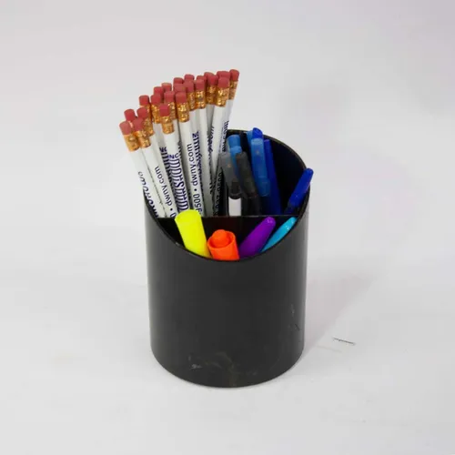 Black Plastic Pen Cup - OFA513