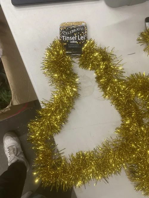 Gold Tinsel Lei