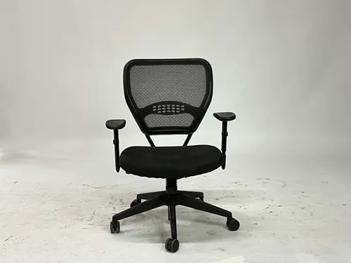Black Fabric & Black Mesh Office Chair