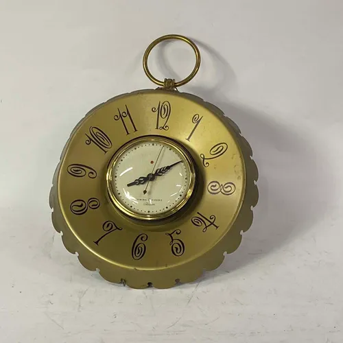 Vintage General Electric Brass Plated Wall Clock - A754