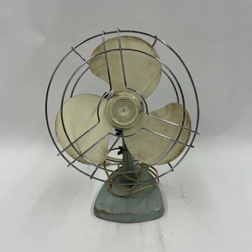 Metal Vintage Fan With Light Grey Base - ELB416