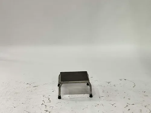 Steel & Black Single Step Stool