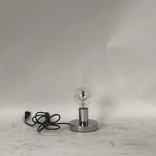 Chrome Table Lamp with Silver Floral Filament - LI580