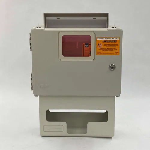 Biohazard Sharps Disposal Unit with Glove Dispenser - MOMD59