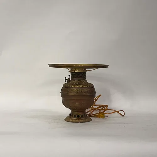 Victorian Red Brass Gas Table Lamp - LI347