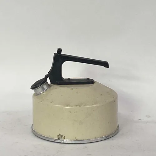 Vintage Enterprise Aluminum Co Beige Whistling Tea Kettle - KT134