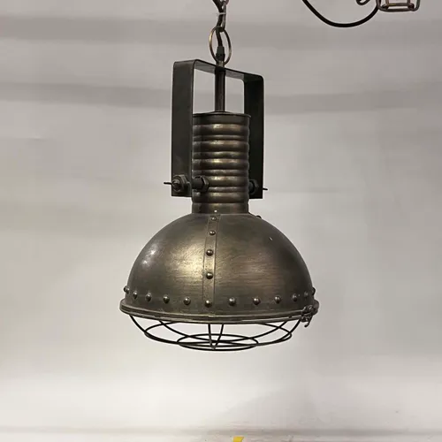 Industrial Metal Caged Pendant Light - LI535