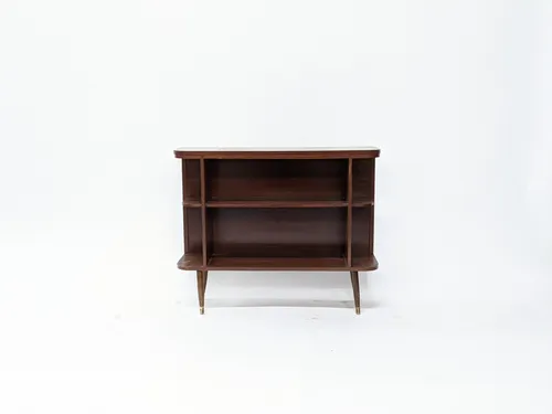 Midcentury Modern Walnut 2-Shelf Console Table