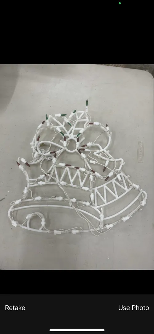 Wire Light-Up Bell Wall Hanging Light