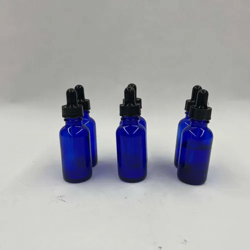 Blue Glass Dropper Bottle - MD214