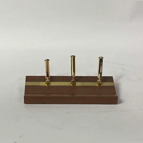Wood & Gold 3-Pen Holder - OFA598