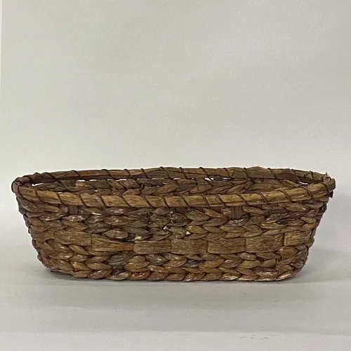 Dark Brown Braided Seagrass Basket - BSKT69
