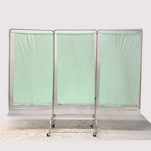 Mint Green & Steel Hospital Privacy Screen 3-Fold Divider