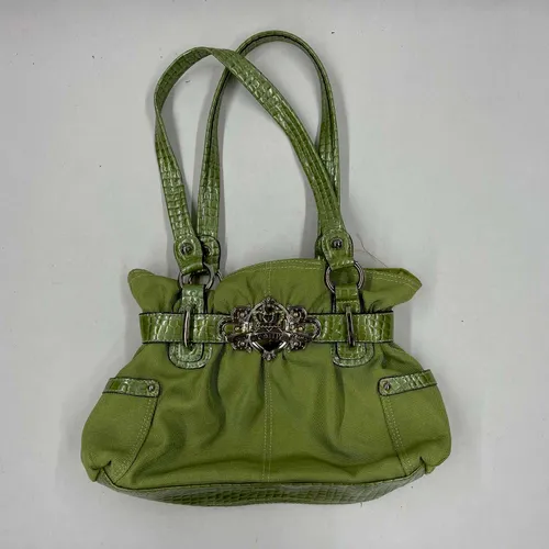 Green Hand Bag with Silver Kathy Vanzeeland Emblem - A941
