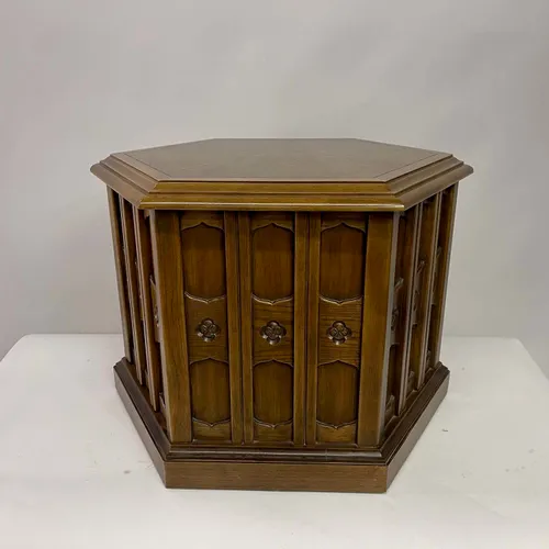 Vintage Hexagon End Table - TAB346